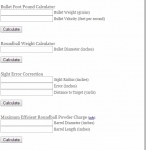 Bullet Reloading Calculators