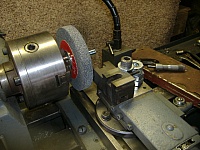 Lathe Grinding Setup