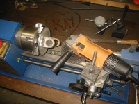 Lathe Grinding Setup