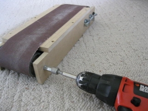 Drill-Powered Belt Sander