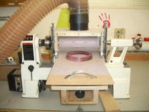 Lathe-Powered Drum Sander