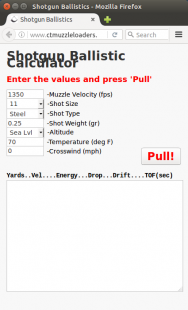 Shotgun Ballistics Calculator