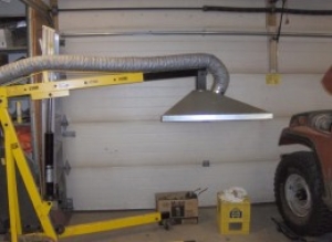 Engine Crane-Mounted Welding Hood