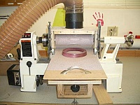 Lathe-Powered Drum Sander