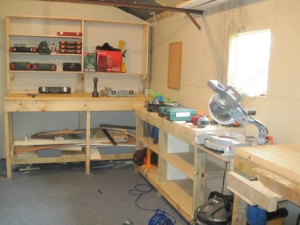 Miter Saw and Woodworking Station