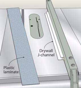 Laminate Cutting Fence Attachment