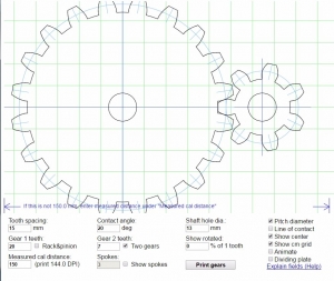 Gear Template Generator