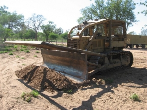 Tree Pusher for a Bulldozer