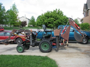 Backhoe with Front Lift