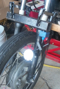 On-Bike Wheel Truing Setup