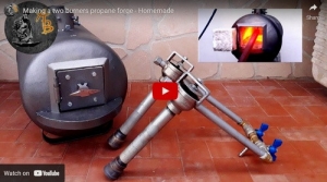 Double Burner Propane Forge