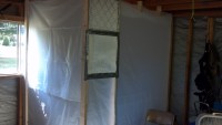 Improvised Garage Paint Booth